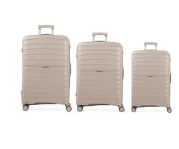 Kit Conjunto Mala Bagaggio Rover Polipropileno 360 Tsa Viagem G M P Cor:Branco Kit Conjunto Mala Bagaggio Rover Polipropileno 360 Tsa Viagem G M P Cor:Branco