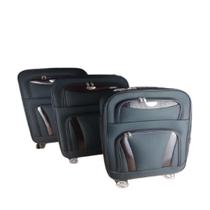 Kit Conjunto Mala Viagem Expansivel 360º Com 4 Rodas Giratoria Com 3 Peças Tamanho P M E G