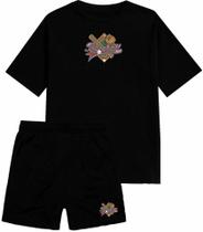 Kit Conjunto Masculino Bermuda Tactel Com Bolsos + Camisa Camiseta Algodão Estampada - Opice