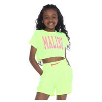 Kit Conjunto Menina Infantil de Blusa e Shorts de Verão