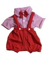 kit conjunto menino Bebê Infantil Camisa jardineira egravata kit conjunto menino Bebê Infantil Camisa jardineira egravata