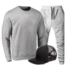 Kit Conjunto Moletom + Boné Masculino Casual Conforto