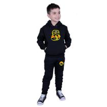 Kit Conjunto Moletom Cobra Kai E Boné Adulto E Infantil