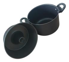 Kit Conjunto Multiuso Pudim Banho Maria 2 X 1 Tampa De Vidro