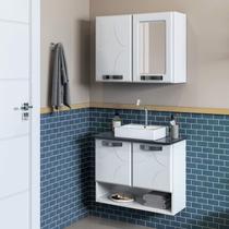 Kit Conjunto para Banheiro em Aço Rubi 4 Portas C/ Espelho Kit Conjunto para Banheiro em Aço Rubi 4 Portas C/ Espelho