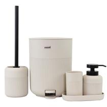 Kit Conjunto Para Banheiro Lavabo 5 peças Concept Mood Nobre Kit Conjunto Para Banheiro Lavabo 5 peças Concept Mood Nobre