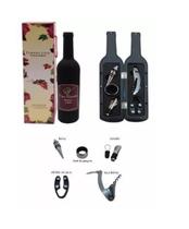 Kit Conjunto Para Vinhos 5 Peças C/ Abridor Saca Rolhas Corta-Lacre