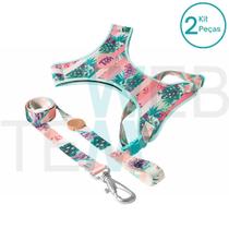 Kit Conjunto Peitoral e Guia Neoprene Laguna Tamanho PP Toh