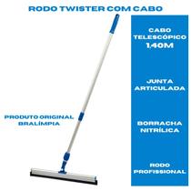 Kit conjunto rodo twister 48cm com cabo alumínio telescópico bralímpia Kit conjunto rodo twister 48cm com cabo alumínio telescópico bralímpia