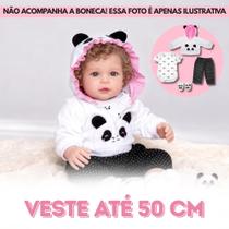 Kit Conjunto Roupinha Para Bebê Reborn 4 Peças + Pelúcia