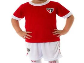 Kit Conjunto São Paulo Infantil Artilheiro Masculino Oficial Kit Conjunto São Paulo Infantil Artilheiro Masculino Oficial