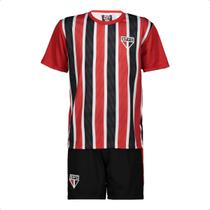 Kit Conjunto São Paulo Mini Craque Infantil Braziline