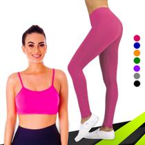 KIT conjunto TOP ALÇA FINA bojo + CALÇA leg LEGGING BÁSICA Feminino Academia Corrida 640