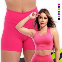 KIT conjunto TOP Alça MÉDIA bojo + SHORT Leg LEGGING BÁSICO Feminino Academia Corrida 1076