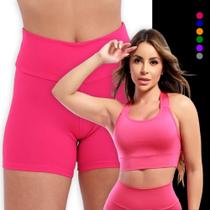 KIT conjunto TOP Alça MÉDIA bojo + SHORT Leg LEGGING BÁSICO Feminino Academia Corrida 1076