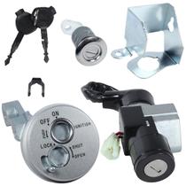 Kit conjunto travas chave ignição Biz125 2006 a 2008 contato trava ignição do banco 3 peças Kit conjunto travas chave ignição Biz125 2006 a 2008 contato trava ignição do banco 3 peças