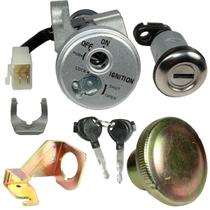 Kit conjunto travas chave ignição Biz125 2009 a 2015 contato tampa do tanque trava do banco 3 peças