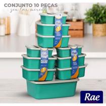 Kit Conjuntos de Pote Plástico Para mantimentos e Cozinha 10 peças