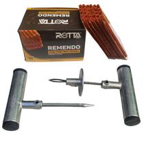 Kit Conserto E Reparo De Pneus C/60 Macarrão Remendos Viluz Kit Conserto E Reparo De Pneus C/60 Macarrão Remendos Viluz