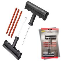 Kit Conserto Reparo Ferramenta Macarrão Furo Pneu S/ Camara