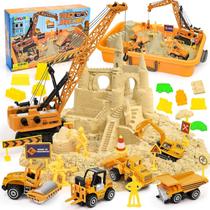 Kit Construction Sensory Bin Play Sand TUZT Kids com areia e brinquedos Kit Construction Sensory Bin Play Sand TUZT Kids com areia e brinquedos