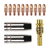 Kit Consumíveis 13 Peças Bico Contato M6x28 Bocal Difusor Tocha Solda Mig Mag 0.8mm Mb 15ak Kit Consumíveis 13 Peças Bico Contato M6x28 Bocal Difusor Tocha Solda Mig Mag 0.8mm Mb 15ak
