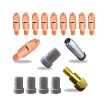 Kit consumíveis para tocha mig 24kd / mb24 modelo binzel tbi Kit consumíveis para tocha mig 24kd / mb24 modelo binzel tbi