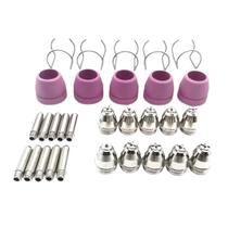 Kit Consumiveis Plasma 62 Pcs Bicos Eletrodos Ceramica Kit Consumiveis Plasma 62 Pcs Bicos Eletrodos Ceramica