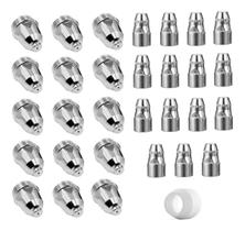 Kit Consumíveis Tocha Corte Plasma P80: 15 un. Bico - 15 un. Eletrodo - 1 Bocal Cerâmico Kit Consumíveis Tocha Corte Plasma P80: 15 un. Bico - 15 un. Eletrodo - 1 Bocal Cerâmico