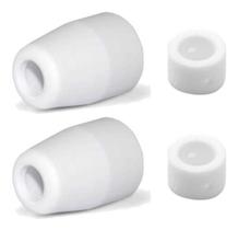 Kit Consumíveis Tocha Corte Plasma Pt31: 2 Anel Difusor Cerâmico.+ 2 Bocal Cerâmico- Galzer
