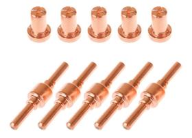 Kit Consumíveis Tocha Corte Plasma PT31: 5 un. Bico Longo. - 5 un. Eletrodo Longo Kit Consumíveis Tocha Corte Plasma PT31: 5 un. Bico Longo. - 5 un. Eletrodo Longo