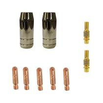 Kit Consumíveis Tocha Mig MB15 Bico 0,8mm 9 Peças Oximig