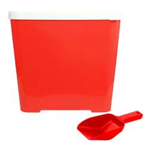 Kit Container Porta Ração Prime 15 Kg E Pá Dosadora Antiformiga Para Guardar Ração