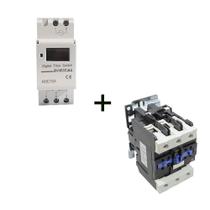 Kit Contatora Tripolar 95a + Timer Programador 220v