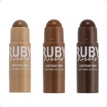 Kit Contorno em Stick Ruby Kisses Contour Pop! Com 3 Kit Contorno em Stick Ruby Kisses Contour Pop! Com 3