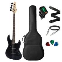 Kit Contra Baixo Passivo 4 Cordas Rockwave Rjb4 Bk