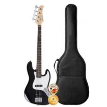 Kit Contrabaixo Strinberg Jazz Bass JBS40 Preto Com Capa