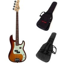 Kit Contrabaixo Tagima TPB-4 Honey Burst Mint Green + Capa