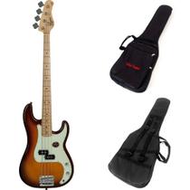 Kit Contrabaixo Tagima TPB-4 Honey Burst Precision + Capa
