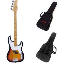 Kit Contrabaixo Tagima Woodstock TW66 Sunburst 4 Cordas + Capa Kit Contrabaixo Tagima Woodstock TW66 Sunburst 4 Cordas + Capa