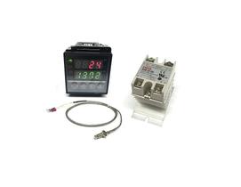 Kit Controlador de Temperatura PID REX C100 + SSR-40DA com Sensor Termopar Tipo K até 600 Graus Celsius Kit Controlador de Temperatura PID REX C100 + SSR-40DA com Sensor Termopar Tipo K até 600 Graus Celsius
