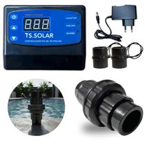 Kit Controlador Digital TS Solar V2 Bivolt Válvula de Retenção Piscina Ts Solar Kit Controlador Digital TS Solar V2 Bivolt Válvula de Retenção Piscina Ts Solar