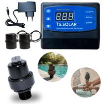 Kit Controlador Digital TS Solar V2 Bivolt Válvula Quebra Vácuo Piscina Ecomasol Kit Controlador Digital TS Solar V2 Bivolt Válvula Quebra Vácuo Piscina Ecomasol