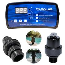 Kit Controlador Digital TS Solar Válvula Quebra Vácuo Válvula de Retenção Aquecimento Elimina
