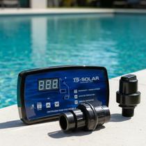 Kit Controlador Digital TS Solar Válvula Quebra Vácuo Válvula de Retenção Elimina Aquecimento