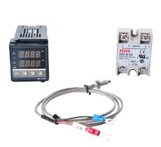 Kit Controlador Temperatura Rexc100 Ssr + Relé Sólido 40a + Sensor Tipo K 400ºc