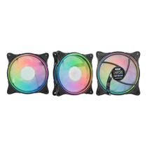Kit Controladora ARGB + Fan120*3 c/Ctrl remoto/gravacao/s/fita K-mex AASA