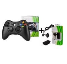 Kit Controle Compativel Xbox 360 Sem fio Joystick Manete Bateria Recarregavel Carregador Incluso Kit Controle Compativel Xbox 360 Sem fio Joystick Manete Bateria Recarregavel Carregador Incluso