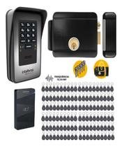 Kit Controle de Acesso com Porteiro XPE 1013 Plus ID, 120 Chaveiros RFID e Leitor Adicional