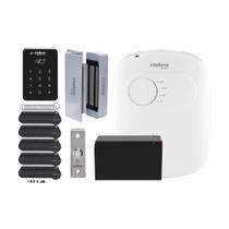 Kit controle de acesso intelbras com 100 tags fechadura eletroímã